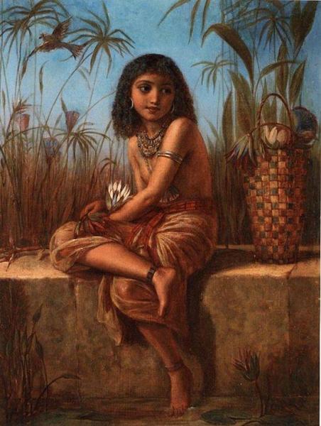 An Egyptian Flower Girl by Frederick Goodall