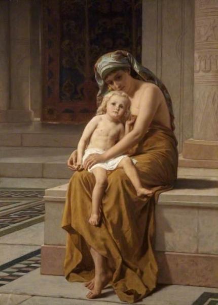 Egyptian Woman And Child by Frederick Goodall Oil Painting Reproductions