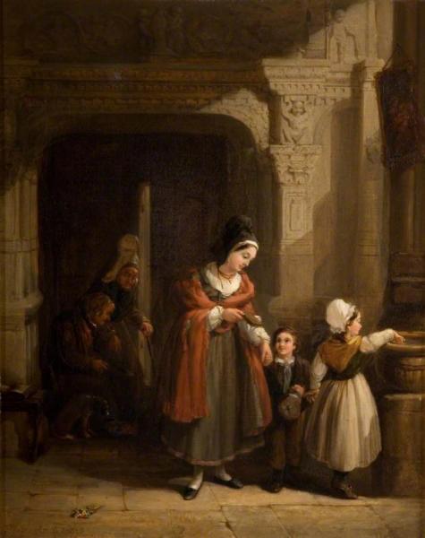 Entering A Church, Britanny by Frederick Goodall