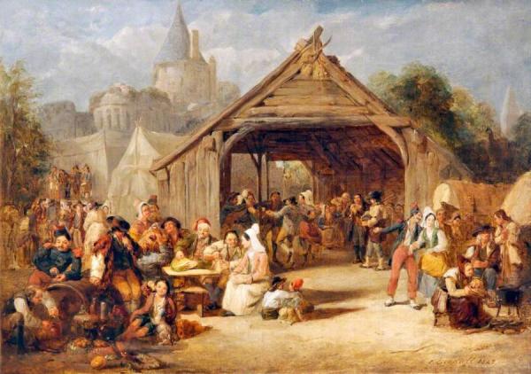 Fair At Fougères by Frederick Goodall
