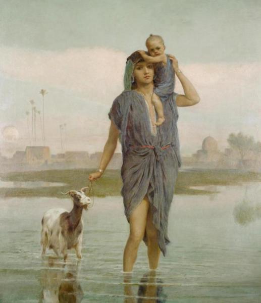 Leaving The Village by Frederick Goodall Oil Painting Reproductions