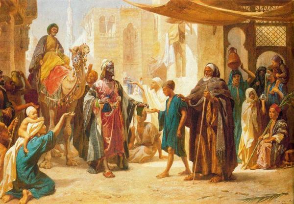 Sheik Distributing Alms by Frederick Goodall