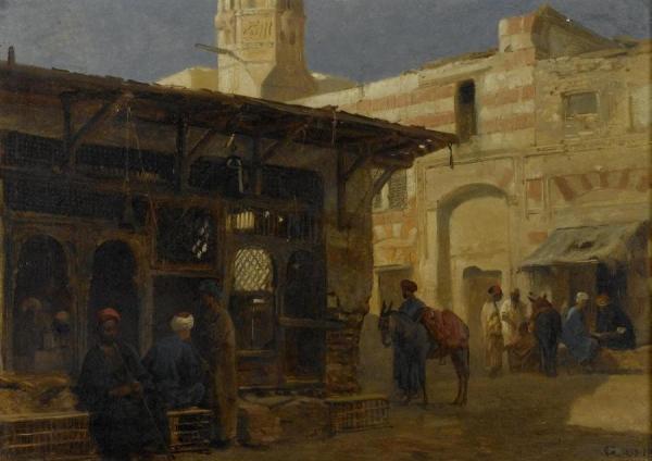 Street In Cairo by Frederick Goodall