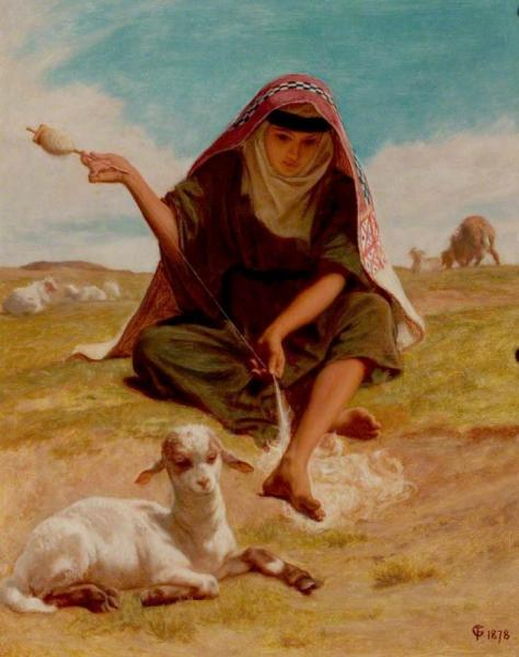The Distaff Worker by Frederick Goodall