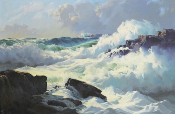 Frederick Judd Waugh Breaking Surf