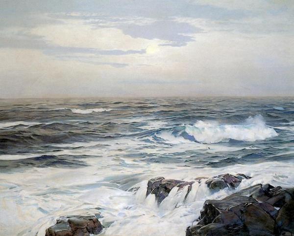 Low Moon by Frederick Judd Waugh Oil Painting Reproductions