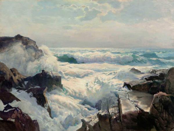 On The Maine Coast by Frederick Judd Waugh Oil Painting Reproductions