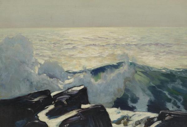 Rocky Coast And Sea by Frederick Judd Waugh