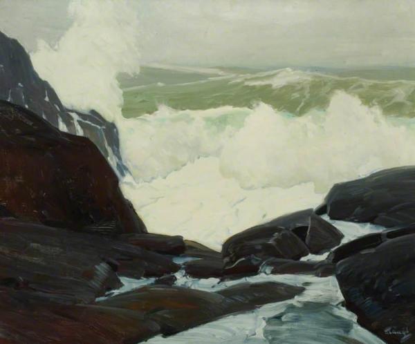 Sixty Fathoms: Heavy Surf, Maine by Frederick Judd Waugh