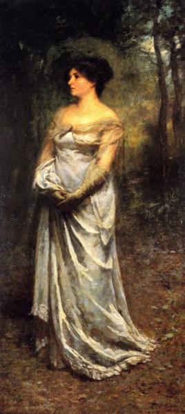 A Lady In Grey by Frederick Mccubbin Oil Painting Reproductions