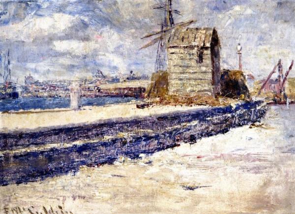 At The Mouth Of The River, Williamstown by Frederick Mccubbin