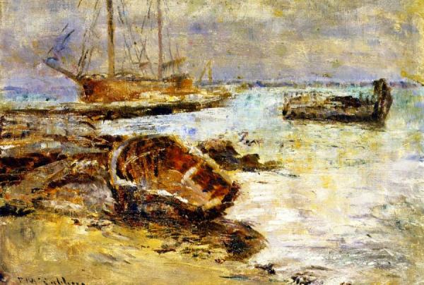 Boats At Williamstown, Melbourne by Frederick Mccubbin
