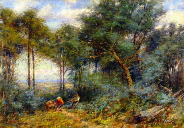 Hauling Rails For A Fence, Mount Macedon by Frederick Mccubbin