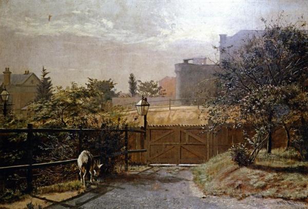 Melbourne Gaol In Sunlight From The Public Library Grounds by Frederick Mccubbin