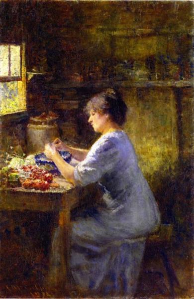 Shelling Peas by Frederick Mccubbin