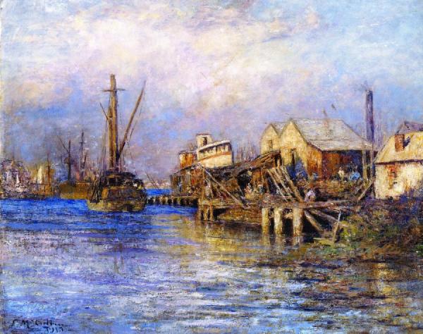 The Old Slip, Williamstown by Frederick Mccubbin
