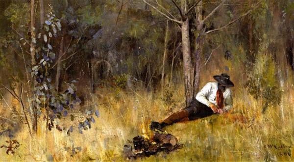 While The Billy Boils by Frederick Mccubbin