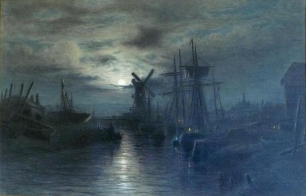 Rye (sussex) By Moonlight by Frederick Miller