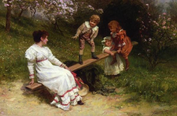 See Saw by Frederick Morgan Oil Painting Reproductions