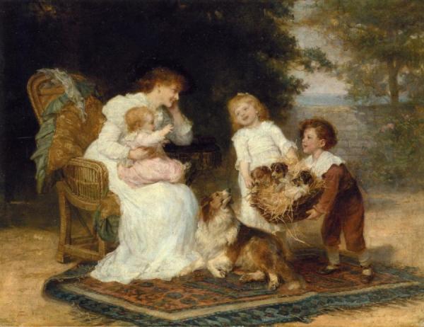 The Little Strangers by Frederick Morgan Oil Painting Reproductions
