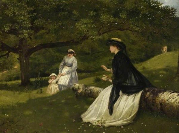 Mother With A Baby And A Nursemaid by Frederick Walker