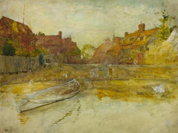 Study For 'marlow Ferry' by Frederick Walker