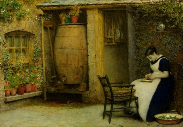 The Housewife by Frederick Walker Oil Painting Reproductions