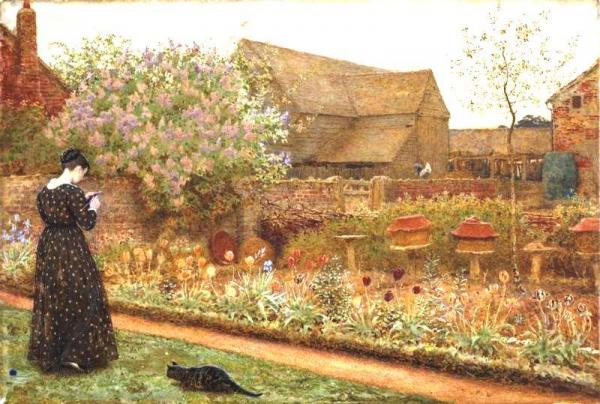 The Old Farm Garden by Frederick Walker