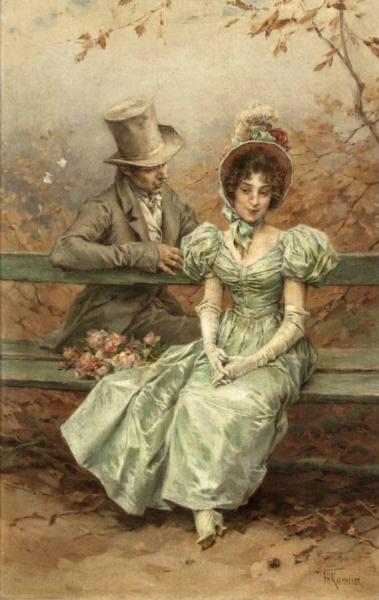 A Flirtation by Frederik Henrdik Kaemmerer