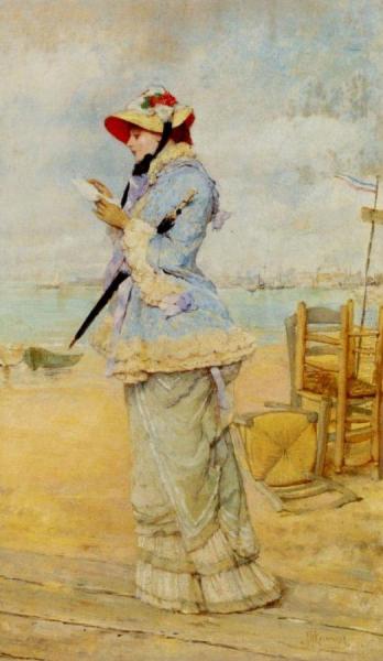 Lady By The Sea by Frederik Henrdik Kaemmerer