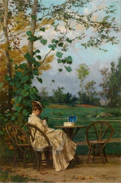 Lesson In Nature by Frederik Henrdik Kaemmerer Oil Painting Reproductions