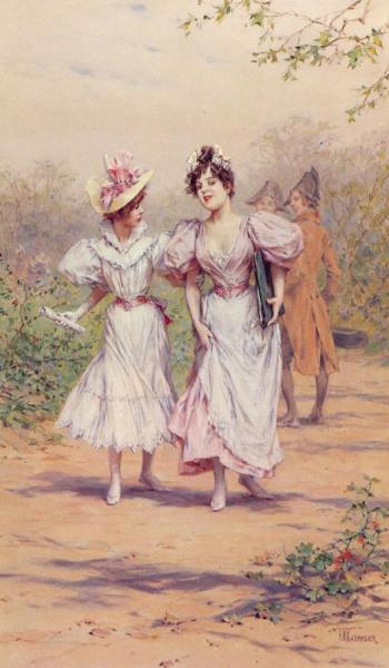 School Belles by Frederik Henrdik Kaemmerer