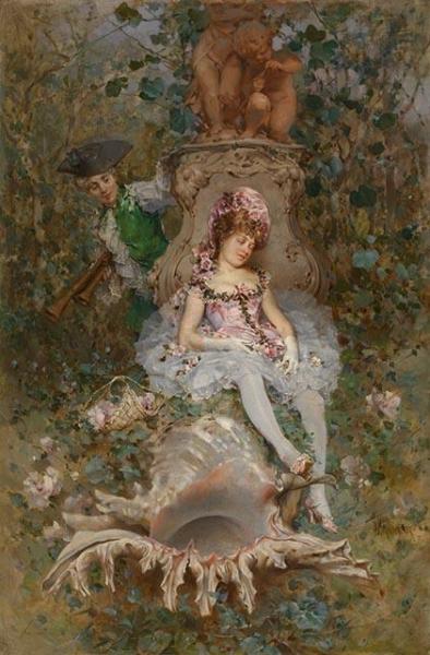 Sleeping Woman by Frederik Henrdik Kaemmerer Oil Painting Reproductions