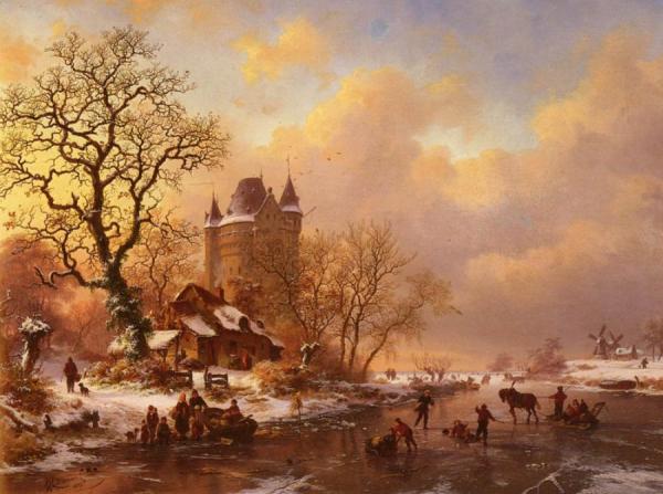 Skating In The Midst Of Winter by Frederk Marinus Kruseman