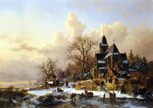 Winter In Holland by Frederk Marinus Kruseman