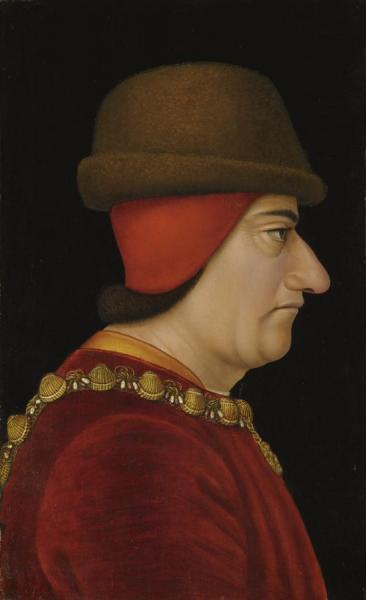 French School Profile Portrait Of Louis Xi, King Of France (1423-1483)