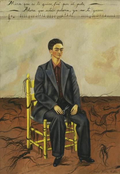 Self Portrait With Cropped Hair, 1940 by Frida Kahlo