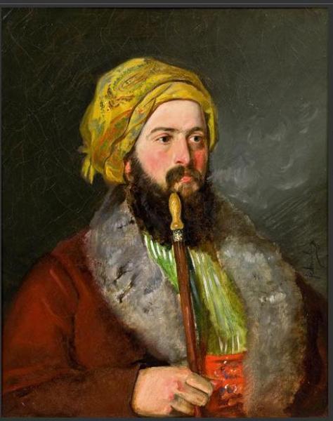 Armenian Smoking Pipe by Friedrich Von Amerling Oil Painting Reproductions