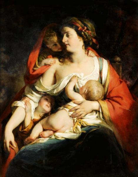 Caritas (charity) by Friedrich Von Amerling