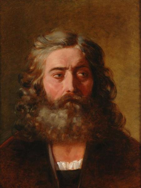Head Of A Bearded Man by Friedrich Von Amerling