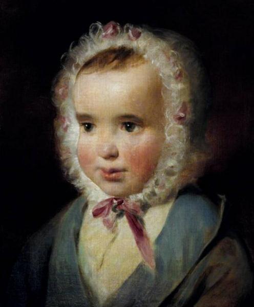 Portrait Of Princess Sophia Of Liechtenstein At The Age Of One And A Half Years by Friedrich Von Amerling