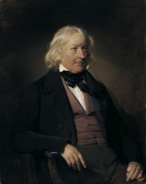 Portrait Of Sculptor Bertel Thorvaldsen by Friedrich Von Amerling