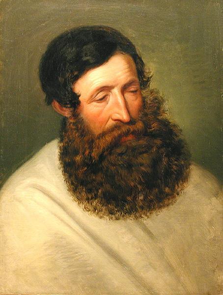 Potrait Of A Bearded Man by Friedrich Von Amerling