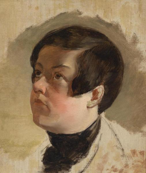 Study Of A Boy's Head by Friedrich Von Amerling