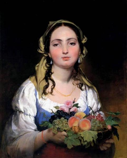 Friedrich Von Amerling The Maiden With Flowers
