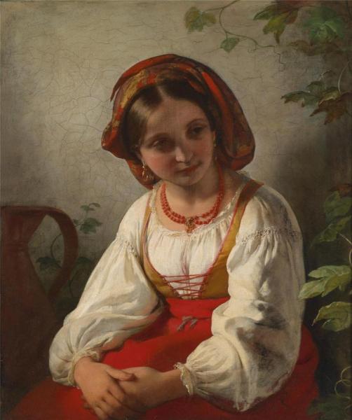 Friedrich Von Amerling Young Italian Girl