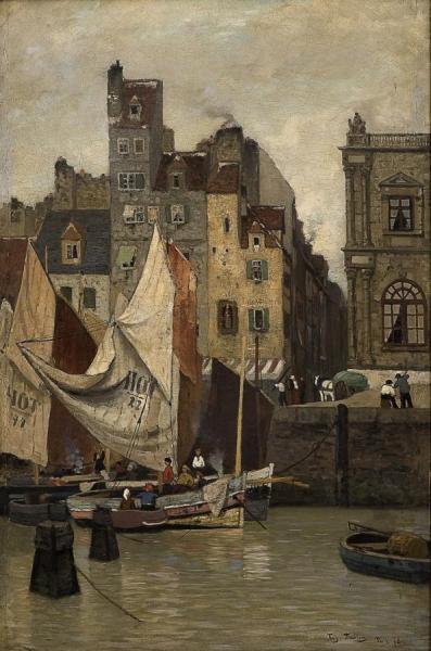 High Tide, Le Havre by Fritz Thaulow