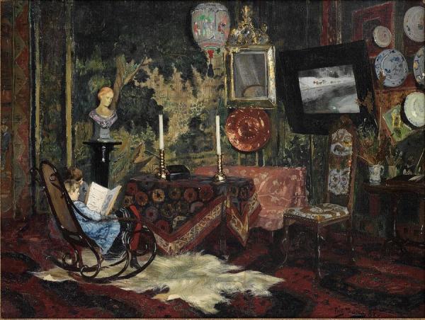 Interior by Fritz Thaulow