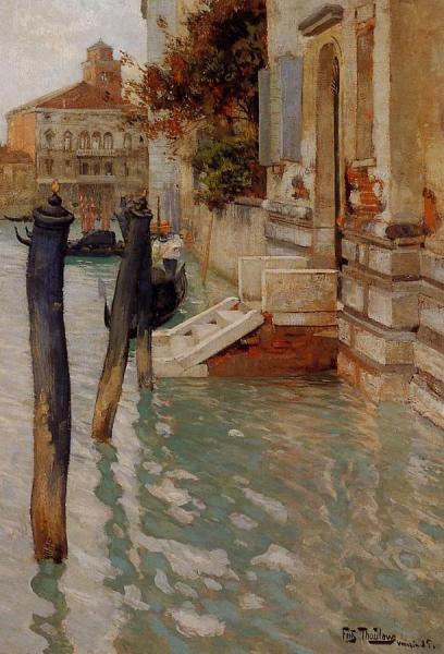 On The Grand Canal, Venice by Fritz Thaulow Oil Painting Reproductions