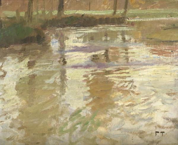 Reflections On The Bridge by Fritz Thaulow